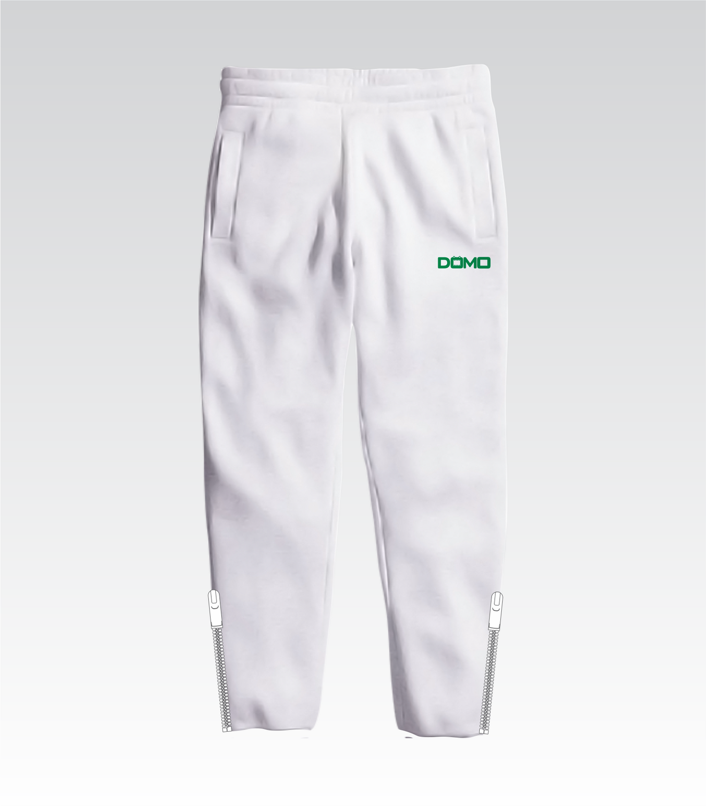 DOMO Sweatpants (White/Green)