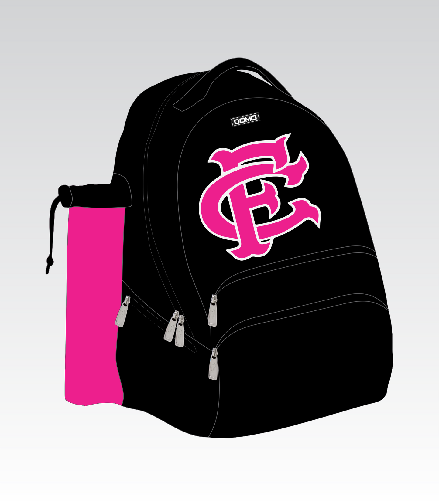 Ft. Caroline Middle DiamondPro BatBag (Black with Pink Print)