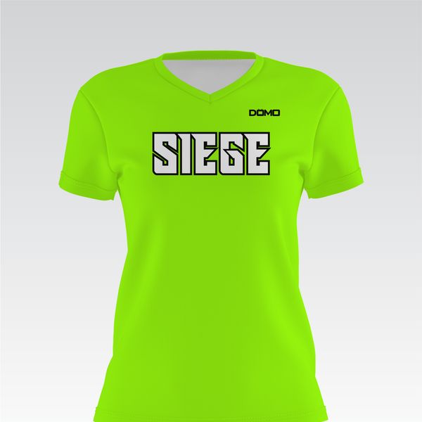 Team Seige Baseball Lady V-Neck (Neon Green)