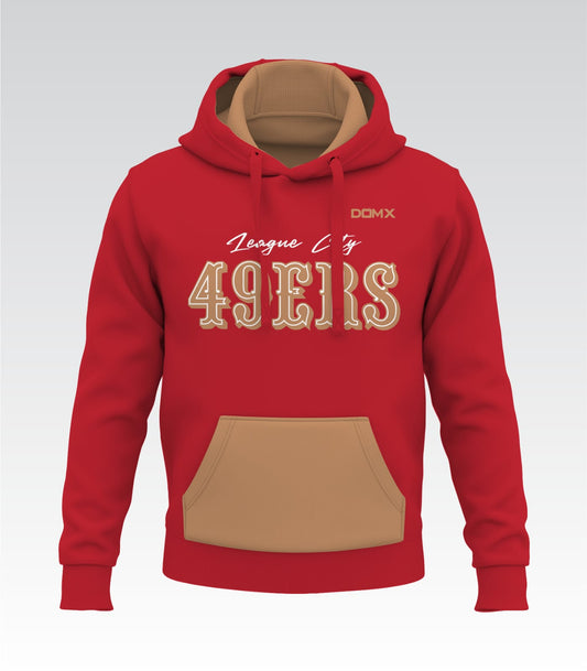 League City 49ers  Breeze Blocker – Fleece Hoodie (Red)