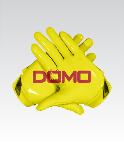 Yellow/Red Football Gloves