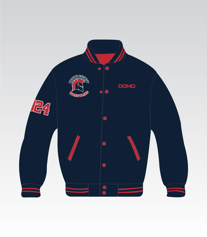 Brooks County Wrestling Reversible Alumni Jacket (Navy Blue and Red)