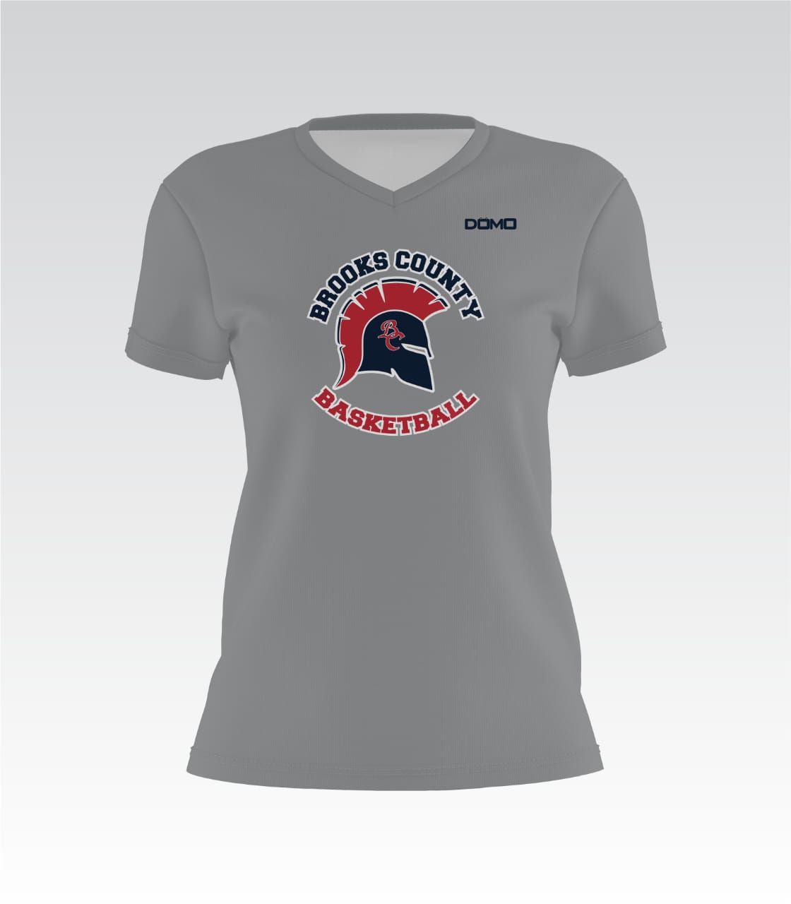 Brooks County Basketball Lady V-Neck (Gray)