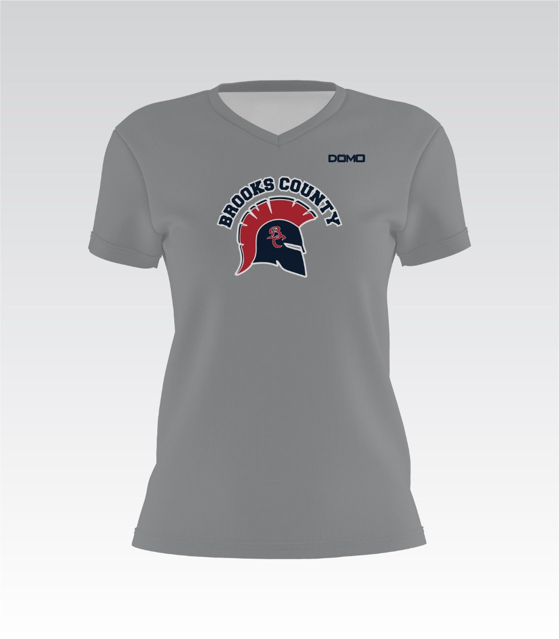 Brooks County Lady V-Neck (Gray)