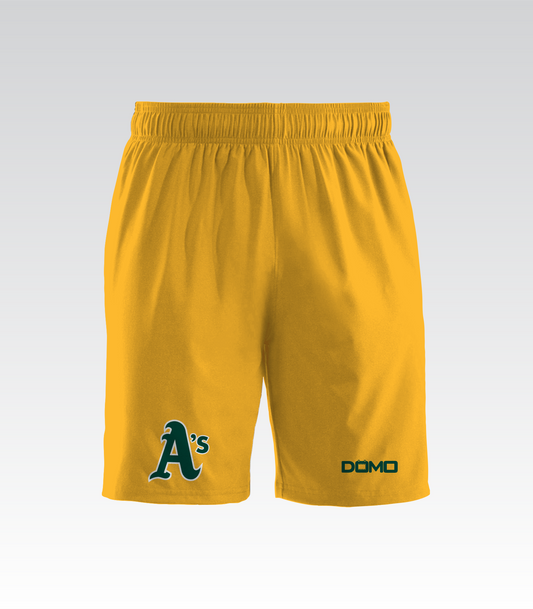 Arlington A's RecoverRelax PocketZip Shorts (Yellow)