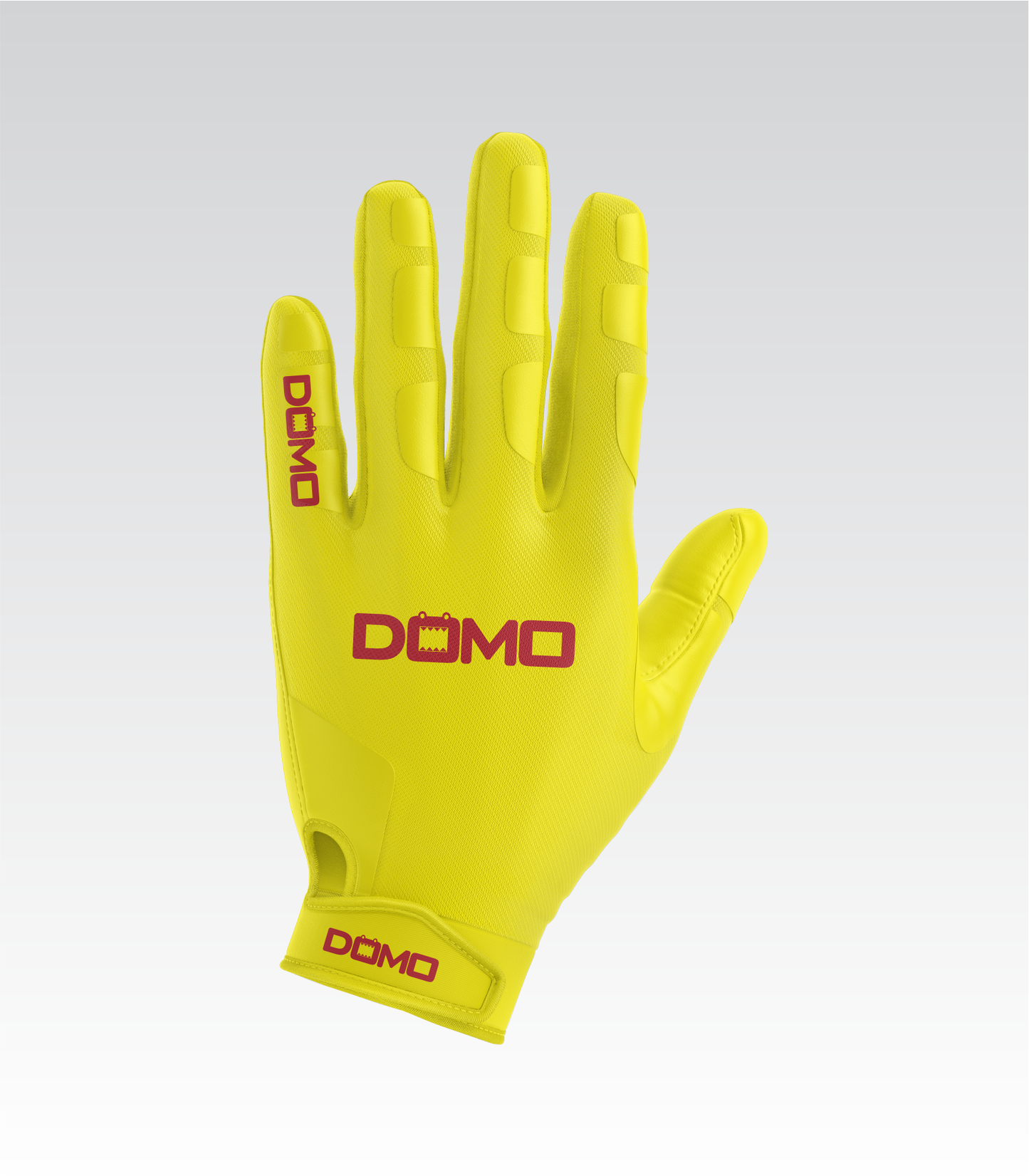 Yellow/Red Football Gloves