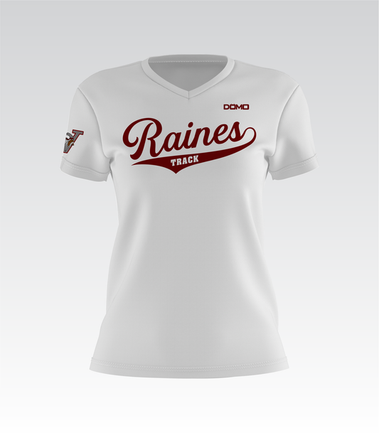 Raines Track Lady V-Neck (White)