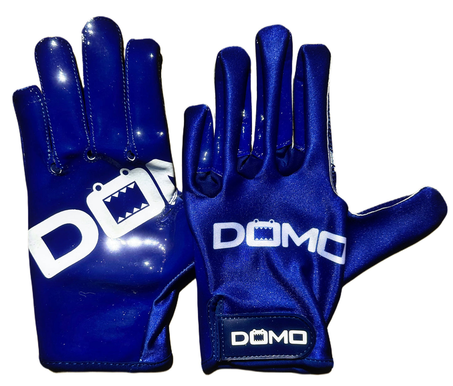 Dark Blue/White Football Gloves