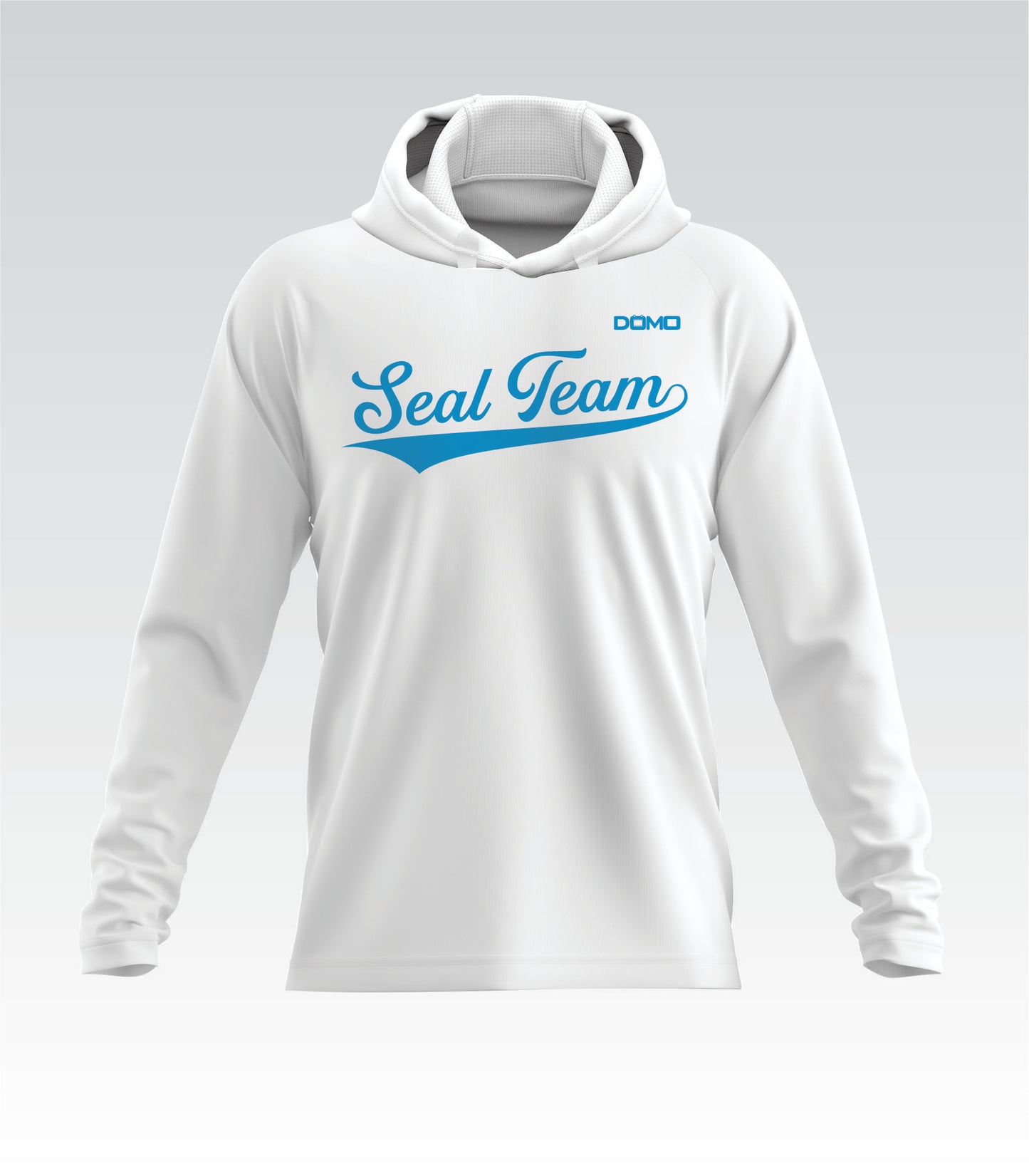 Seal Team Baseball HydroFlow Pro Hooded Long Sleeve Tee - Name (White)