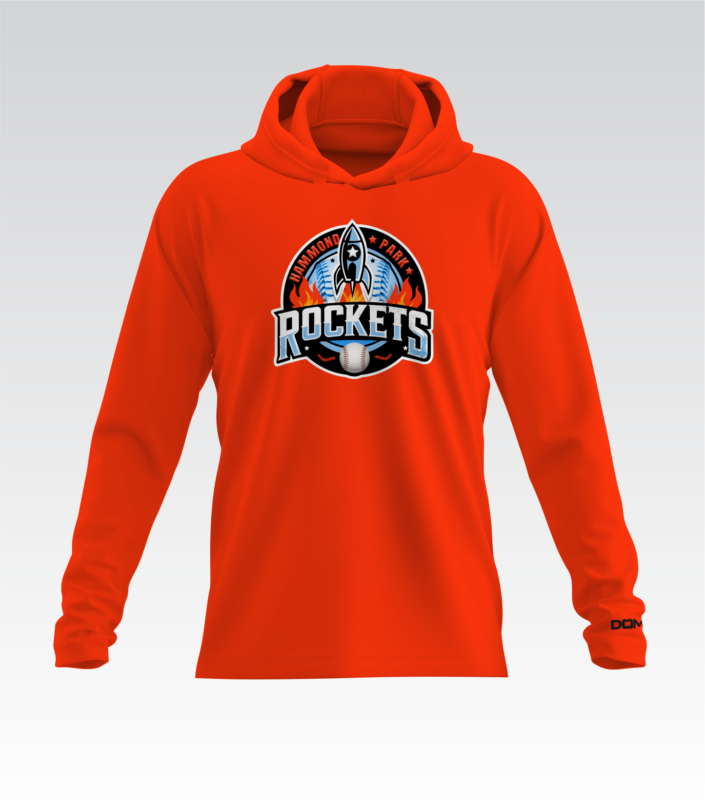 Hammond Park Rockets HydroFlow Pro Hooded Long sleeve Tee (Orange)