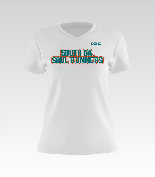 South Ga. Soul Runners Lady V-Neck (White)