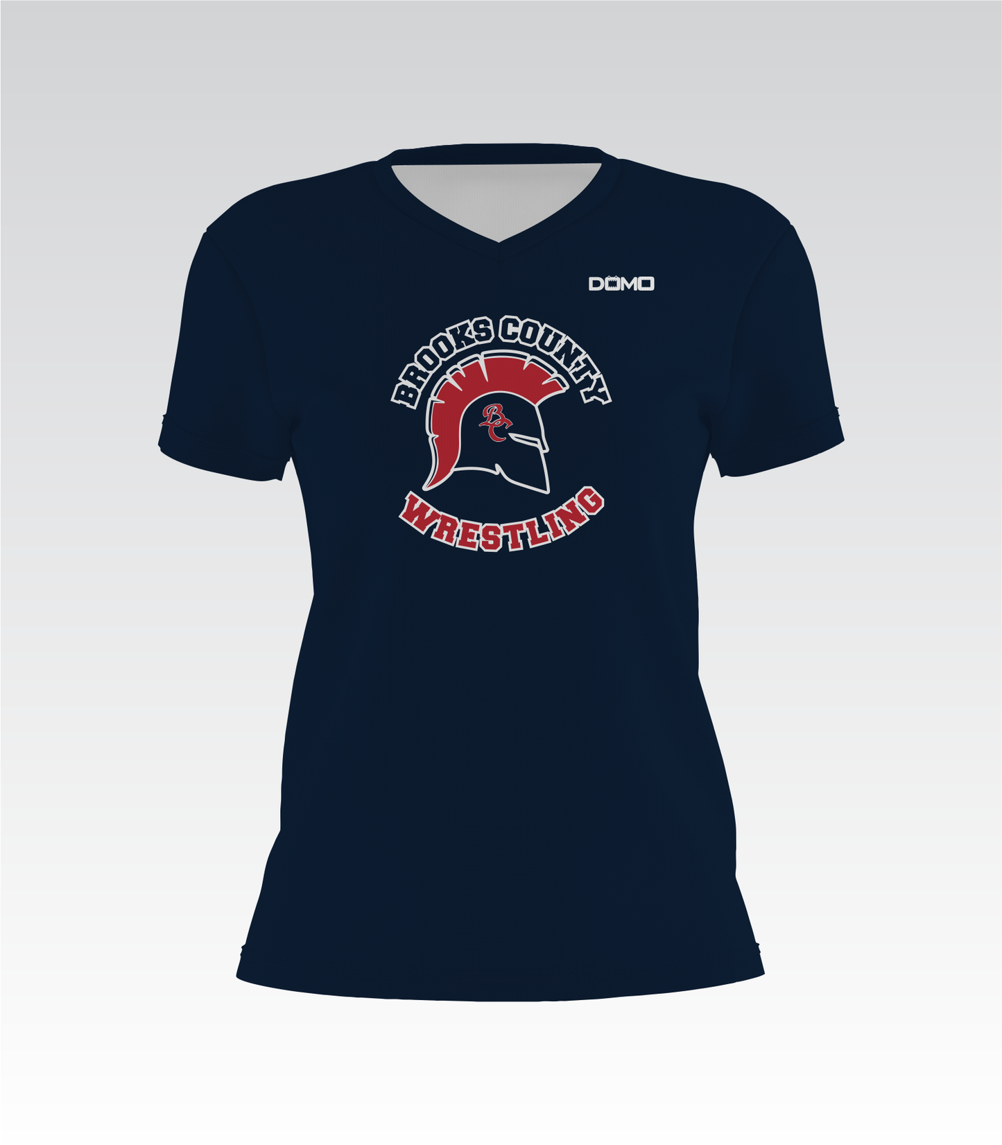 Brooks County Wrestling Lady V-Neck (Navy Blue)