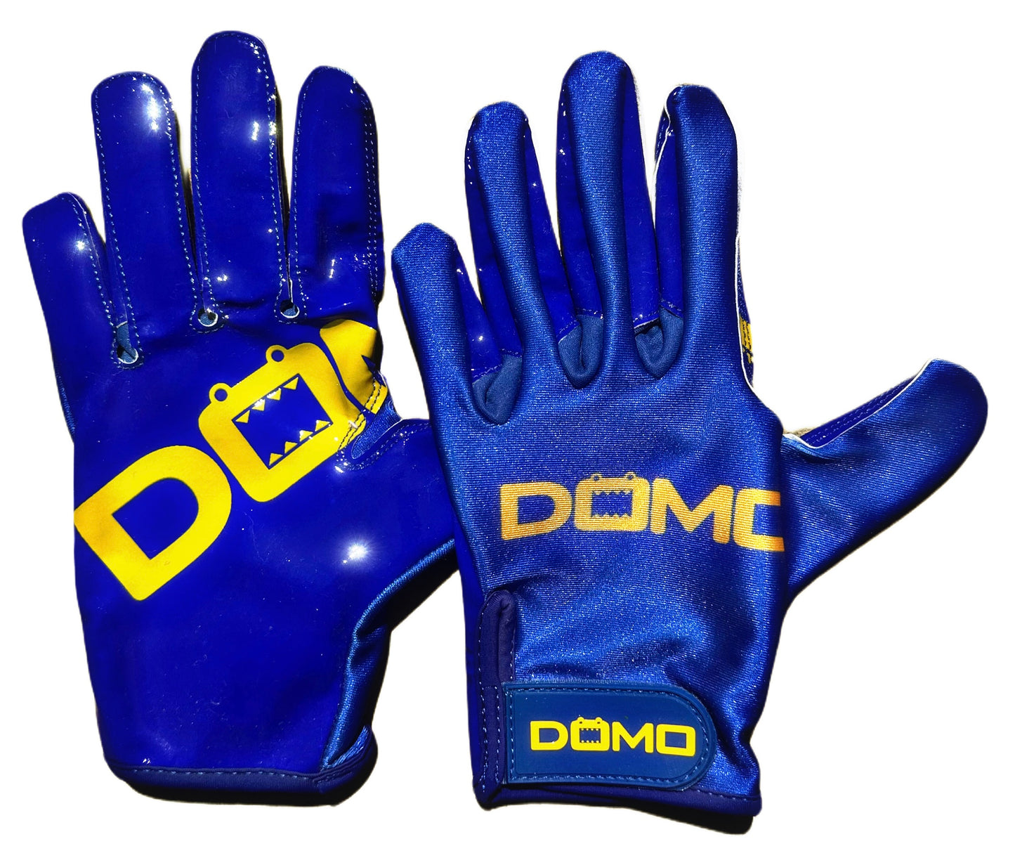 Royal Blue/ Gold Football Gloves