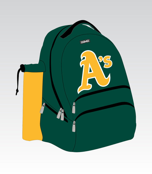 Arlington A's DiamondPro BatBag (Green - Yellow)