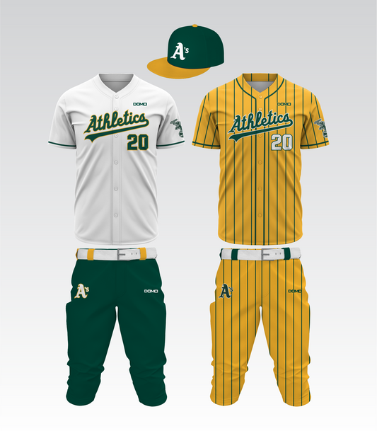 Arlington A's Baseball Player Uniform Package