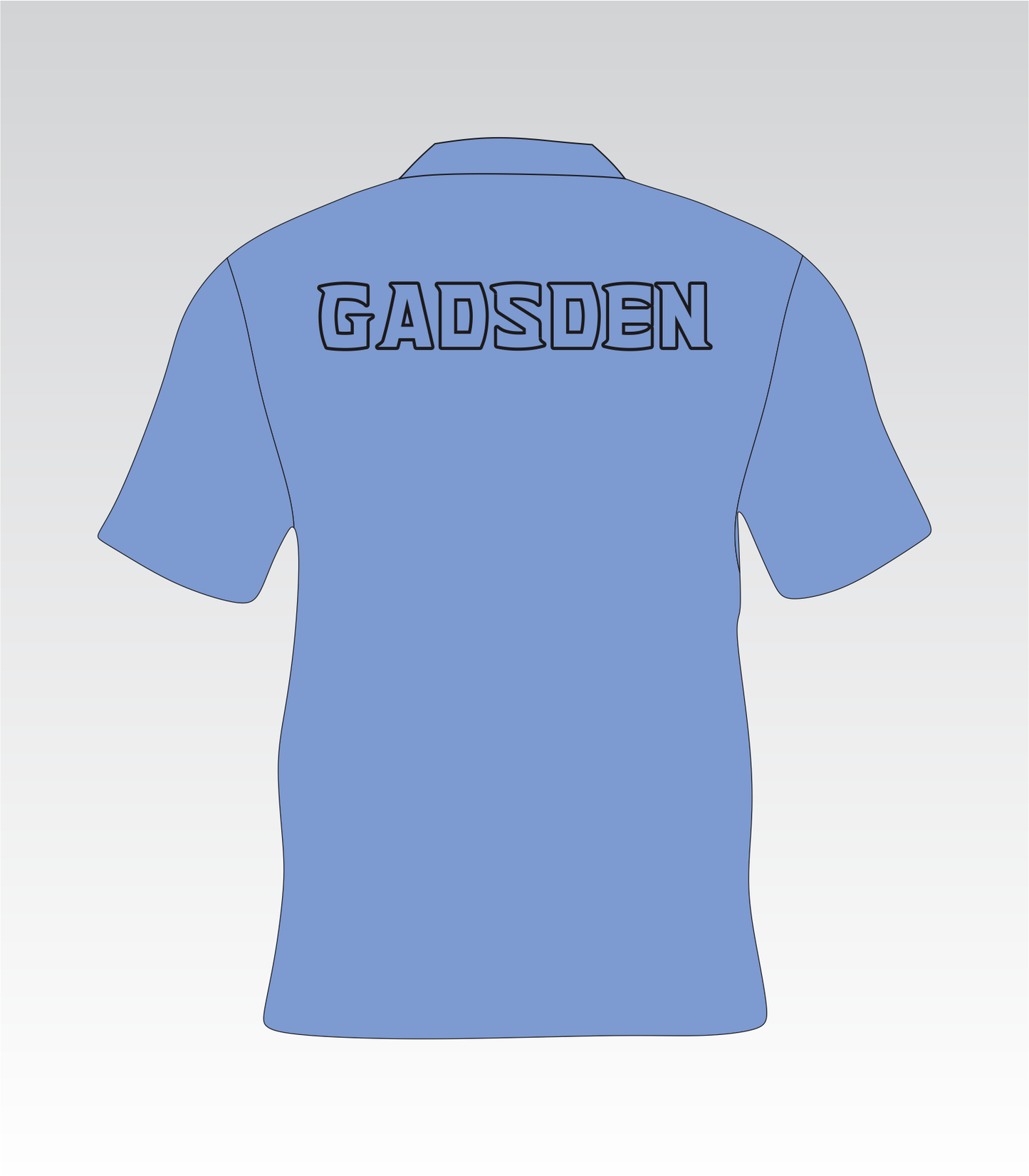 Gadsden County Zip Crest – Quarter Zip Pull Over (Carolina Blue)