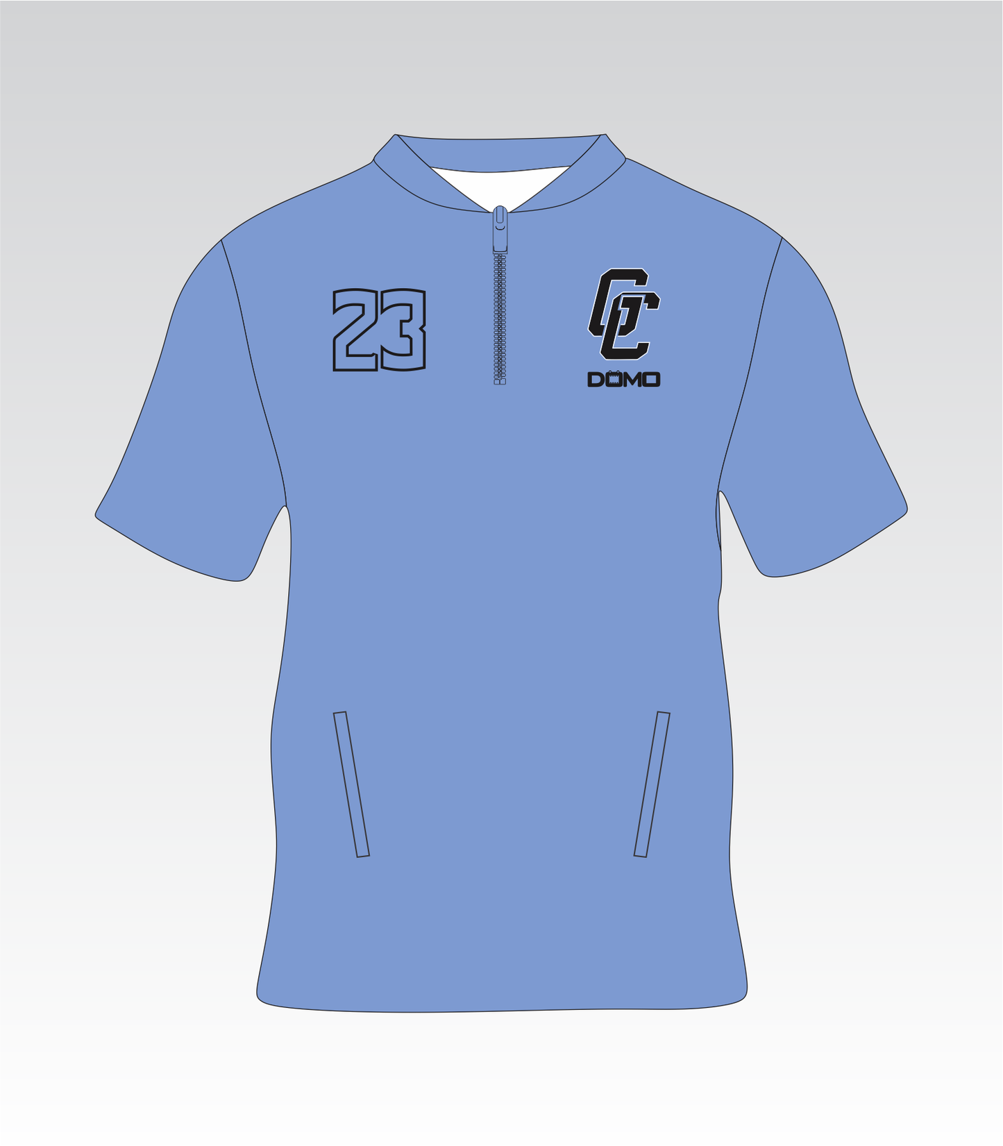 Gadsden County Zip Crest – Quarter Zip Pull Over (Carolina Blue)