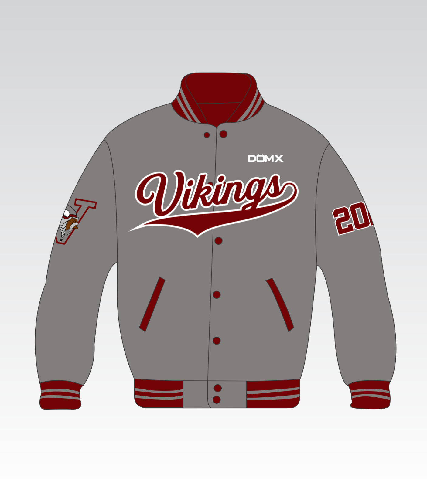 Vikings Reversible Alumni Jacket (Maroon and Gray)