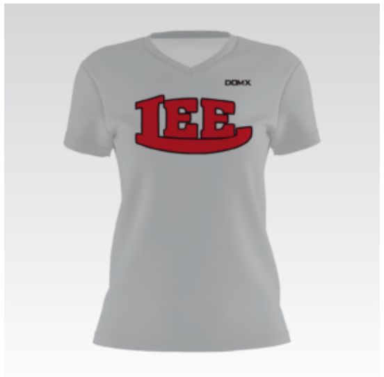 Lee County Lady V-Neck (Gray)