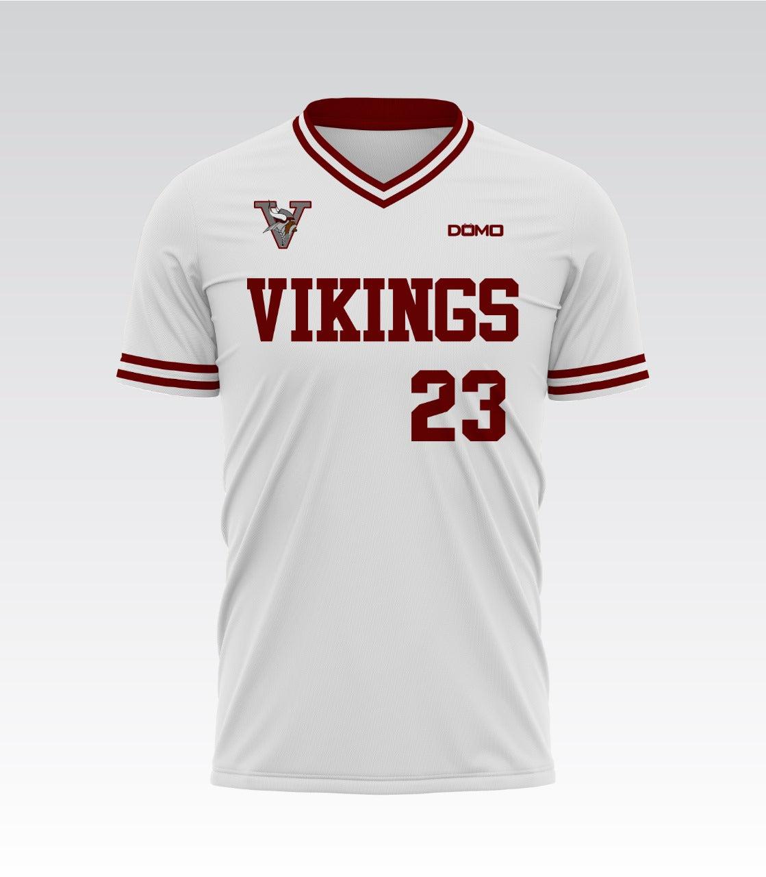 Raines Vikings Baseball Jersey Shirt (White)