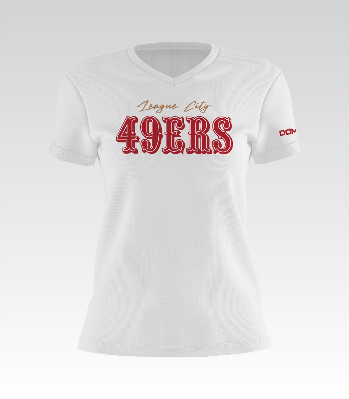 League City 49ers Lady V-Neck (White)