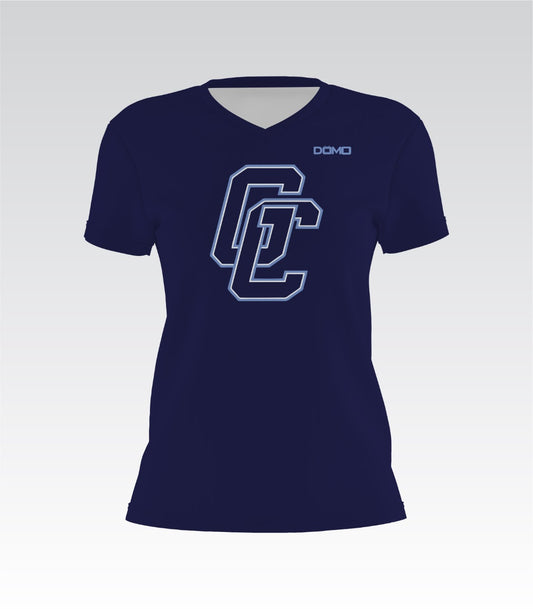 Gadsden County Lady V-Neck (Navy Blue)