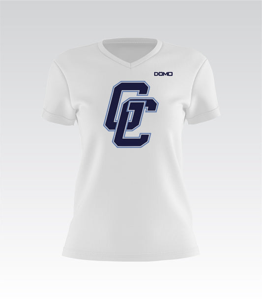 Gadsden County Lady V-Neck (White)