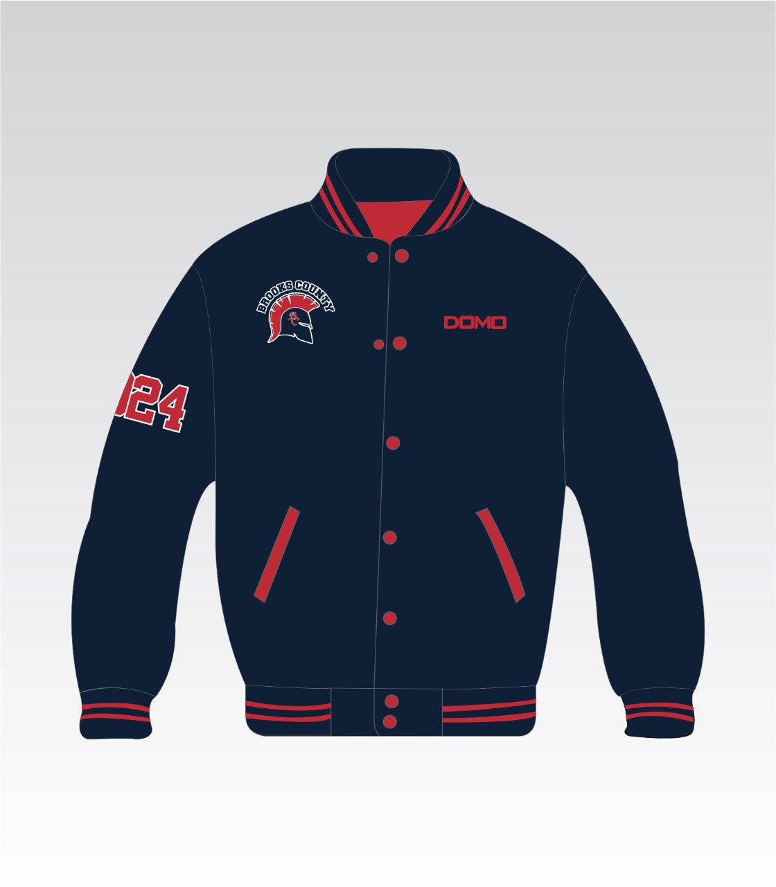 Brooks County Reversible Alumni Jacket (Red and Navy Blue)