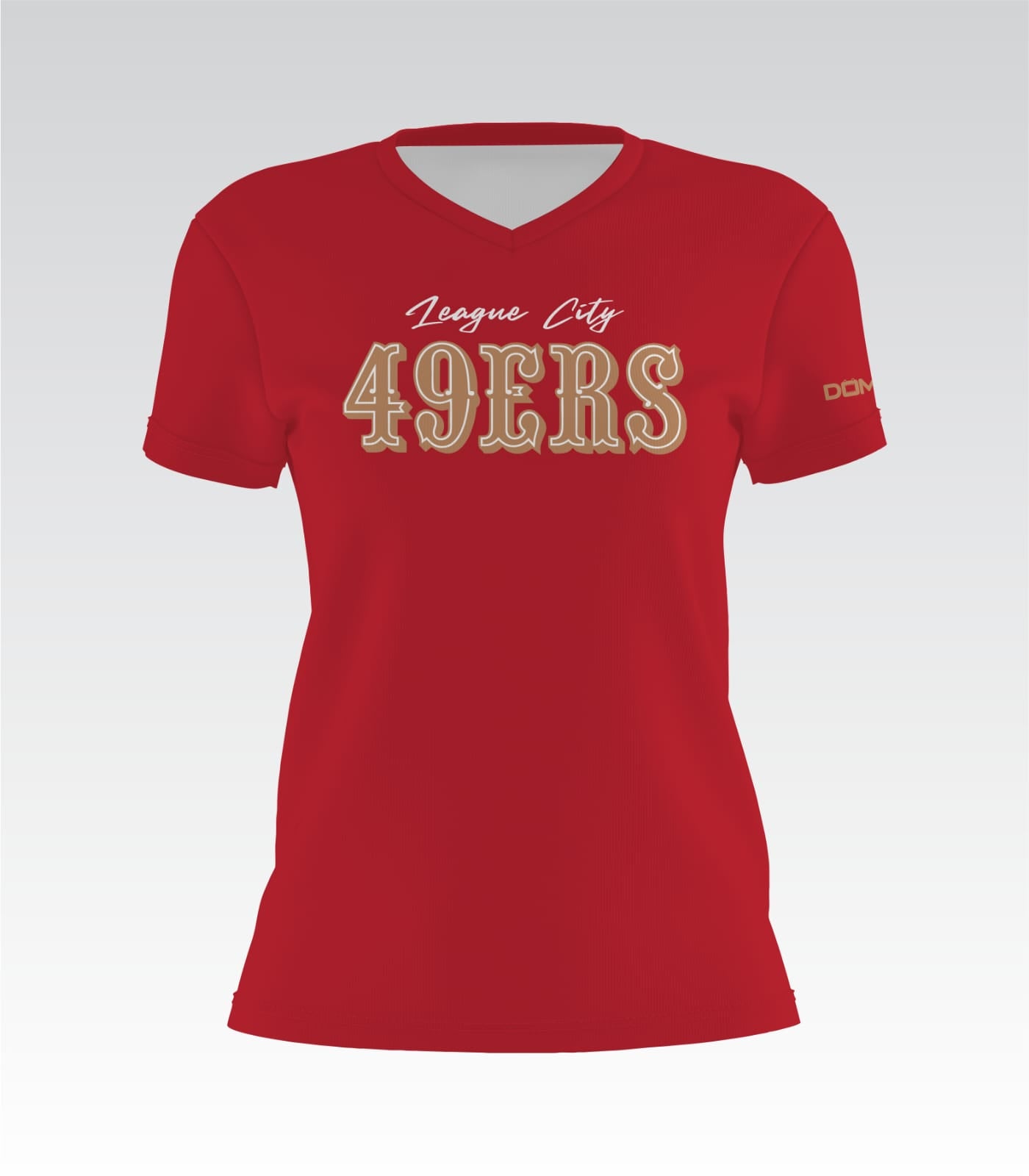 League City 49ers Lady V-Neck (Red)