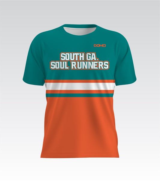 South Ga. Soul Runners HydroFlow Pro Tee (Teal/Orange)