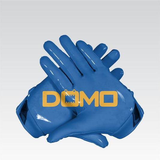 Baby Blue/Gold Football Gloves