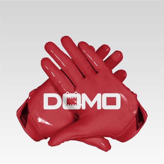 Red/White Dotted Football Gloves