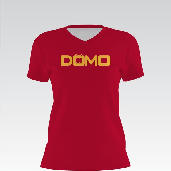 DOMO Red/Gold Lady V-Neck