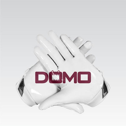 White/Maroon Football Gloves