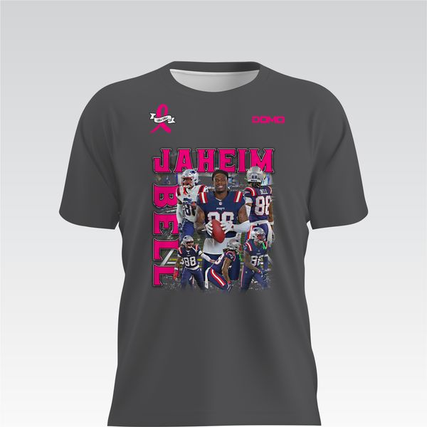 Dri-Fit Jaheim Bell Breast Cancer Awareness Graphic Tee (Gray)