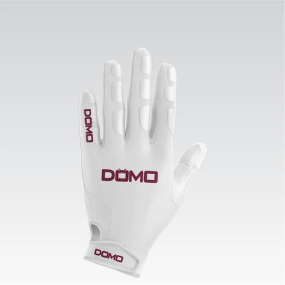 White/Maroon Football Gloves