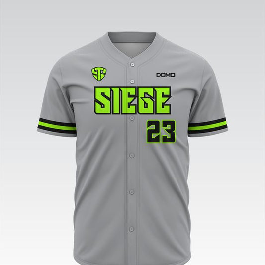 Team Seige Baseball Buttoned Fan Jersey (Gray)