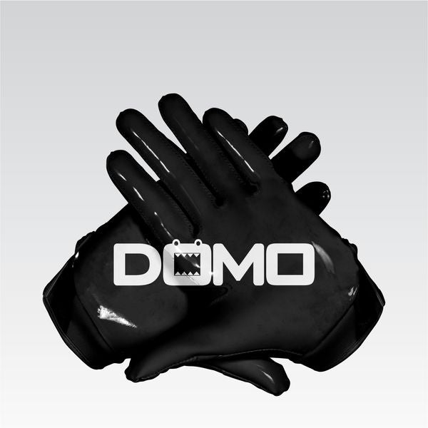 Black/White Dotted Football Gloves