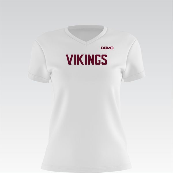 Lowndes Vikings Lady V-Neck (White)