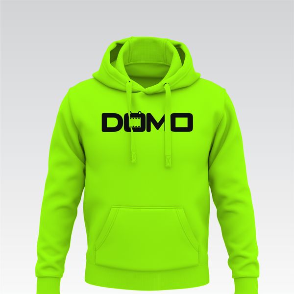 DOMO Breeze Blocker – Fleece Hoodie (Neon Green/Black)