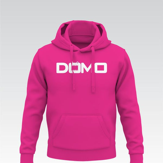 DOMO Breeze Blocker – Fleece Hoodie (Pink/White)