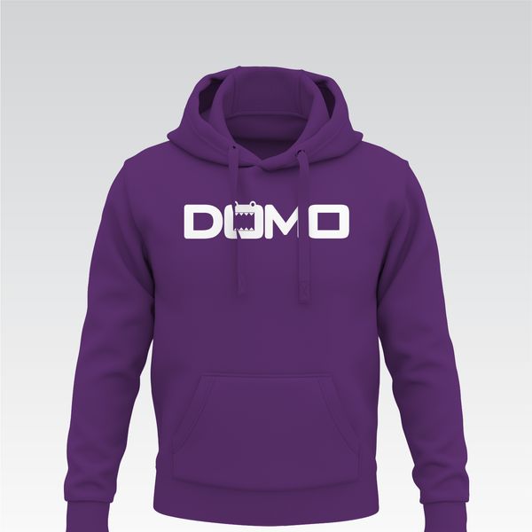 DOMO Breeze Blocker – Fleece Hoodie (Purple/White)