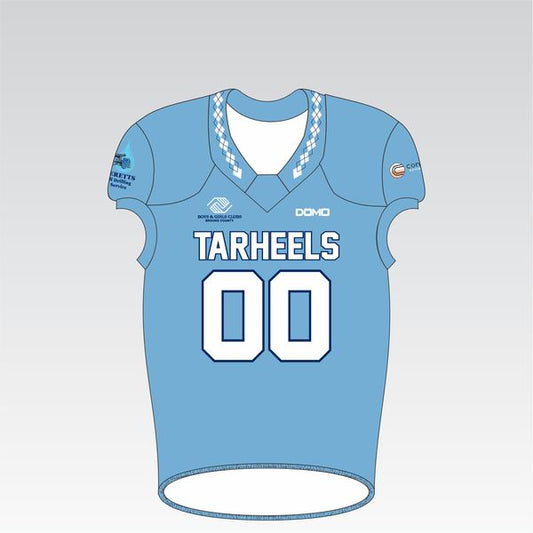 Valdosta Boys & Girls Club Tarheels Football Jersey (Carolina Blue)