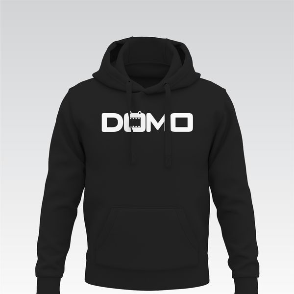 DOMO Breeze Blocker – Fleece Hoodie (Black/White)