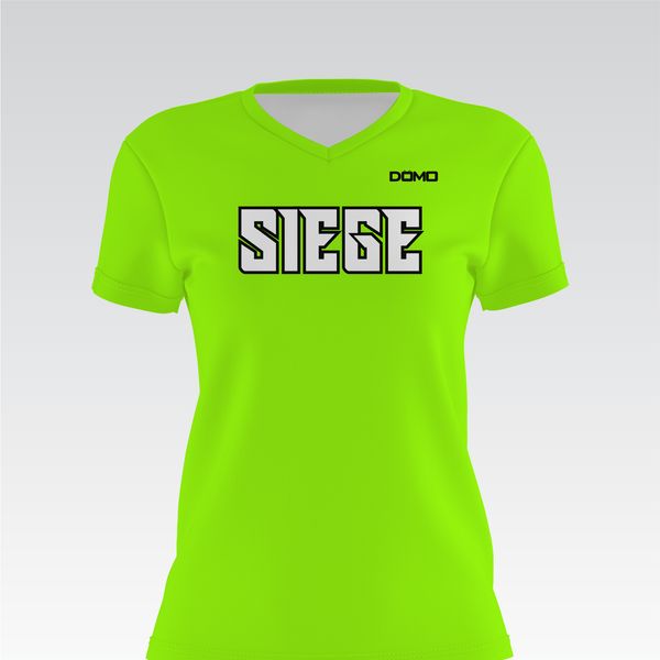 Team Seige Baseball Lady V-Neck (Neon Green)