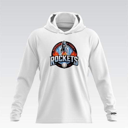 Hammond Park Rockets HydroFlow Pro Hooded Long sleeve Tee (White)