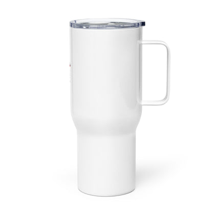 Brooks County Travel Mug w/ Handle (White)